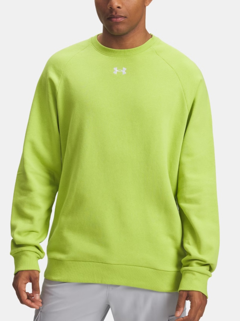 Under Armour Men's Bright Green/Yellow Crewneck Sweater